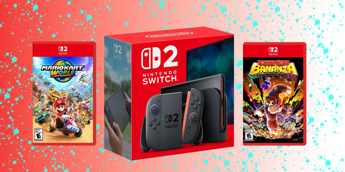 Nintendo Switch 2 console and games.
