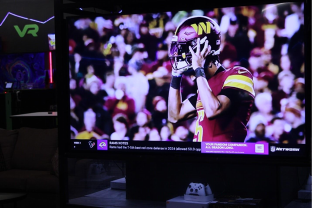 Students attending the event can take advantage of the TV in lounge area in Press Play Gaming Lounge. 